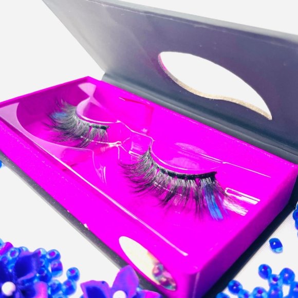 Faux Mink Blue Tip Lashes - Picture 1 of 4